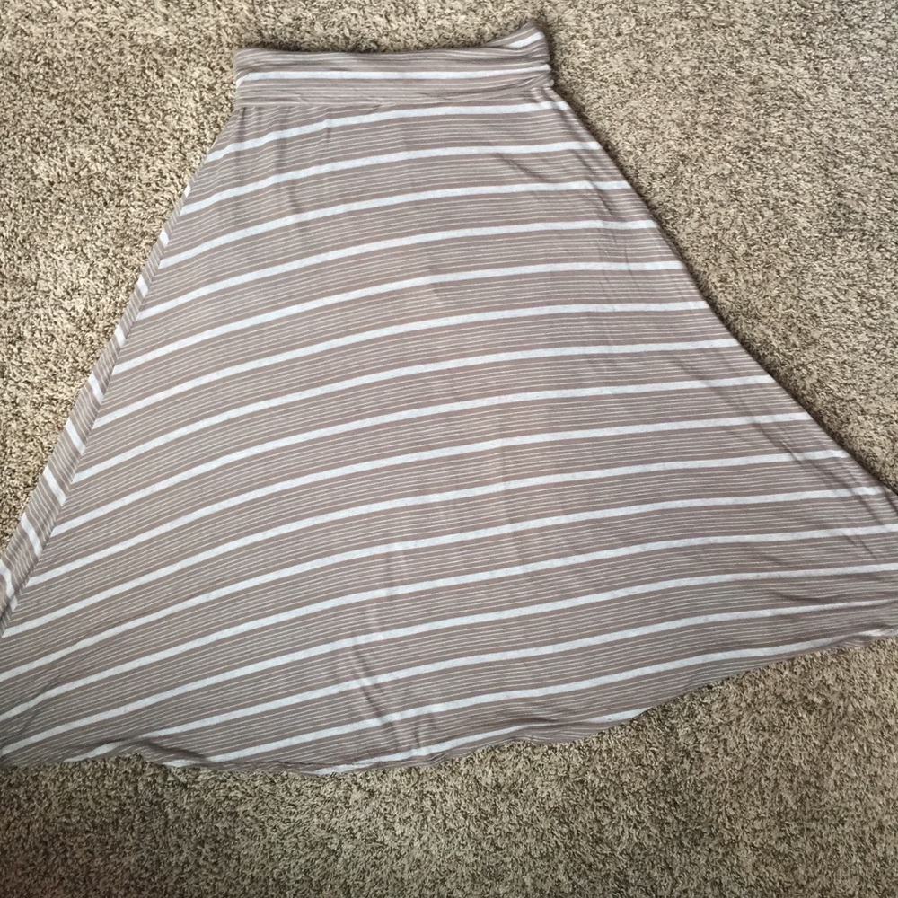 Final Touch Striped Maxi Skirt - Large